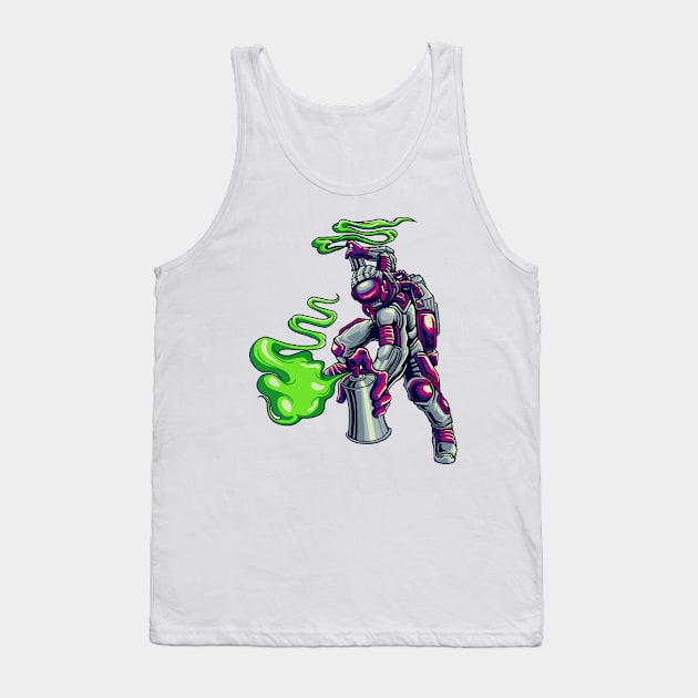 astronaut spraying Tank Top by Mako Design 